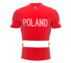 Poland  Full Zipper Bike Short Sleeve Cycling Jersey