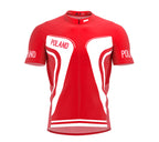 Poland  Full Zipper Bike Short Sleeve Cycling Jersey