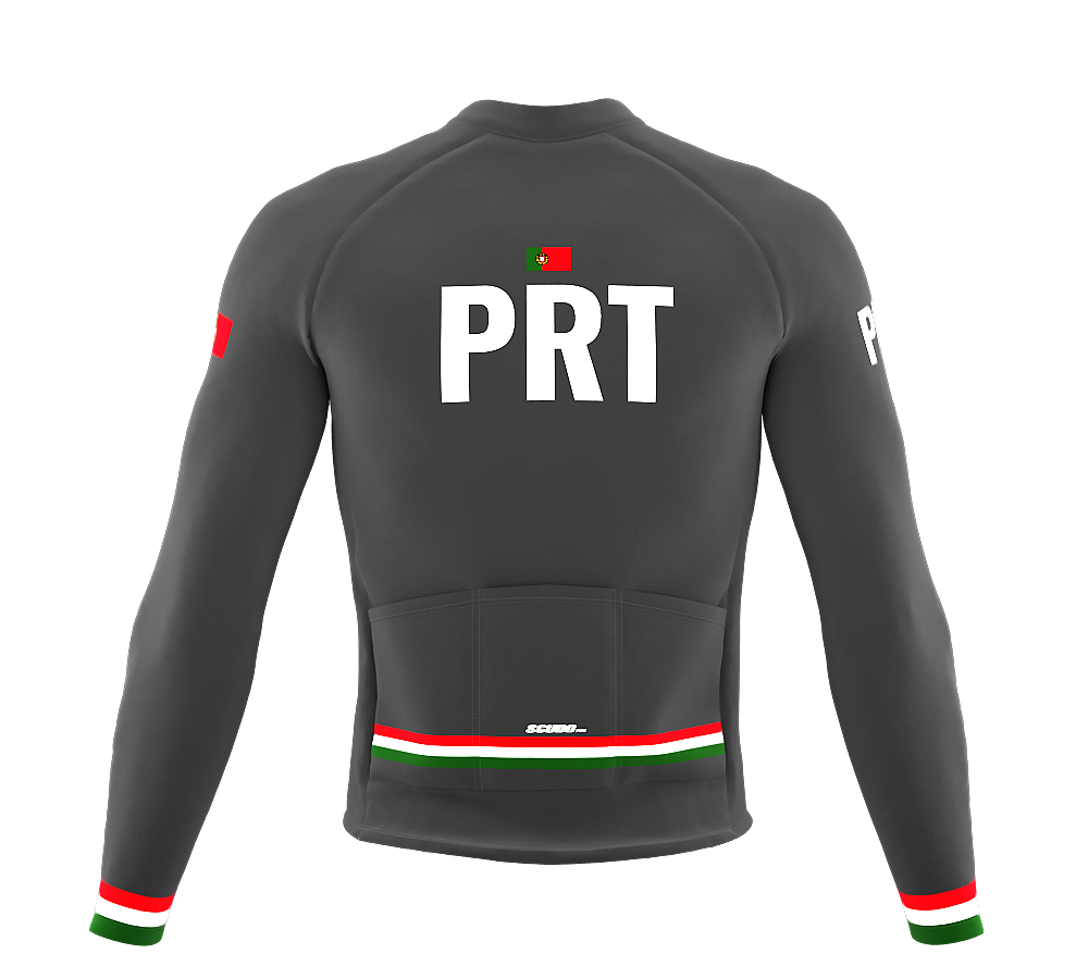 ScudoPro Pro Thermal Long Sleeve Cycling Jersey Country CODE Portugal Gray | Men and Women