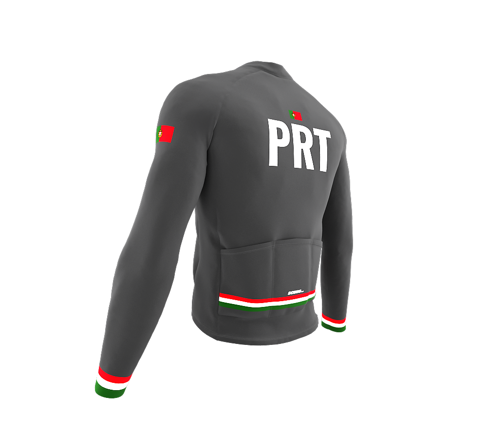 ScudoPro Pro Thermal Long Sleeve Cycling Jersey Country CODE Portugal Gray | Men and Women