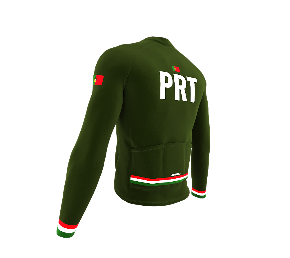 ScudoPro Pro Thermal Long Sleeve Cycling Jersey Country CODE Portugal Green | Men and Women