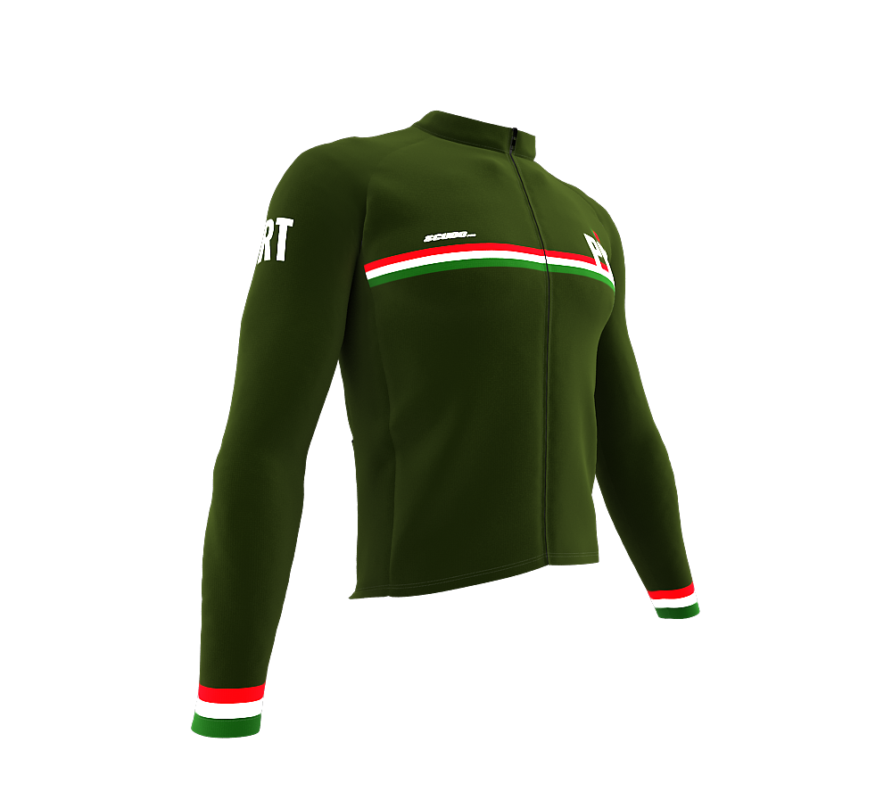 ScudoPro Pro Thermal Long Sleeve Cycling Jersey Country CODE Portugal Green | Men and Women