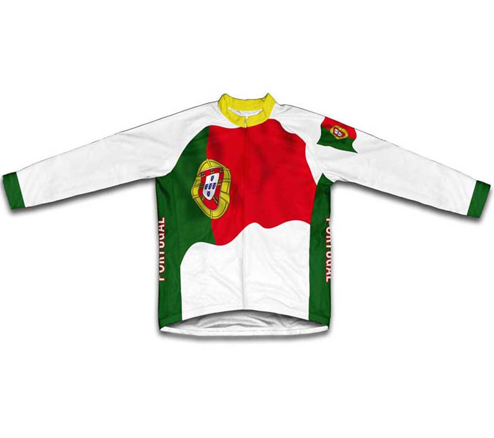 Portugal Flag Winter Thermal Cycling Jersey