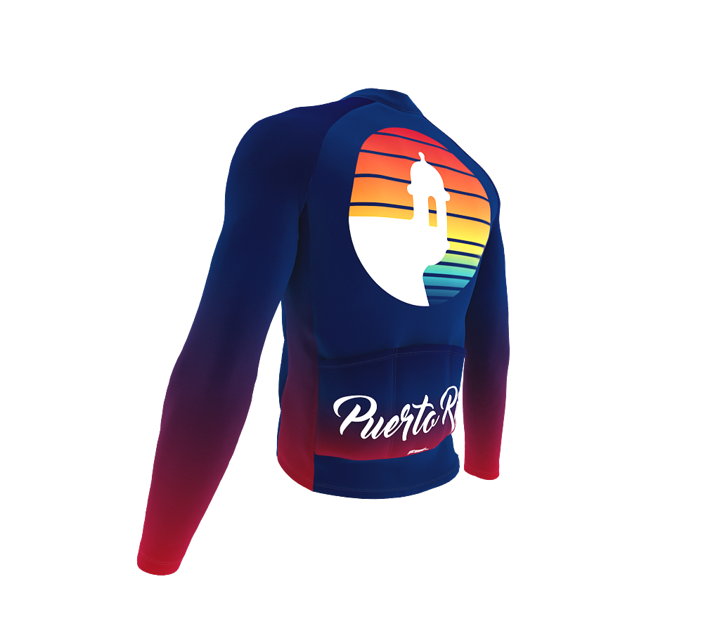 ScudoPro Pro Thermal Long Sleeve Cycling Jersey Puerto Rico USA state Icon landmark identity  | Men and Women