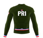 ScudoPro Pro Thermal Long Sleeve Cycling Jersey Country CODE Puerto Rico Green | Men and Women