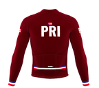 ScudoPro Pro Thermal Long Sleeve Cycling Jersey Country CODE Puerto Rico Vine | Men and Women
