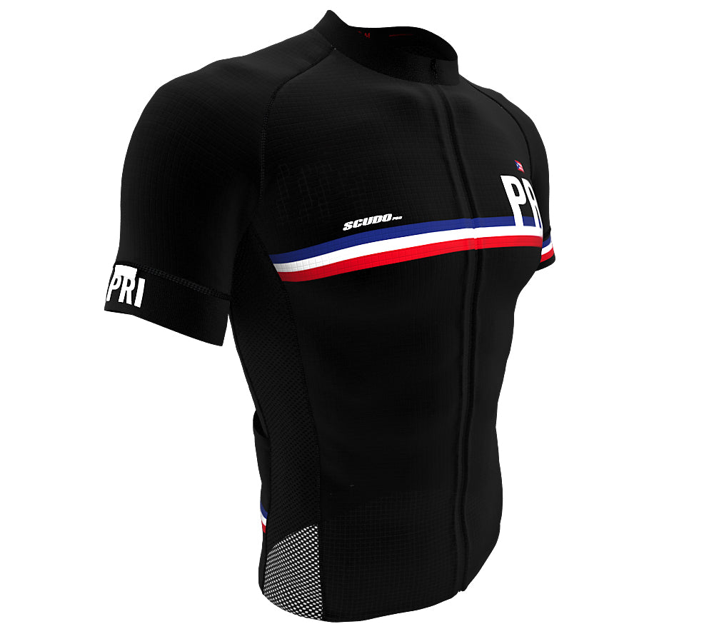 Puerto Rico Black CODE Short Sleeve Cycling PRO Jersey for Men and Women
