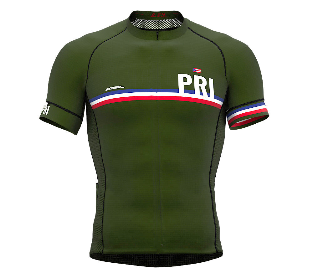 Puerto Rico Green CODE Short Sleeve Cycling PRO Jersey for Men and WomenPuerto Rico Green CODE Short Sleeve Cycling PRO Jersey for Men and Women