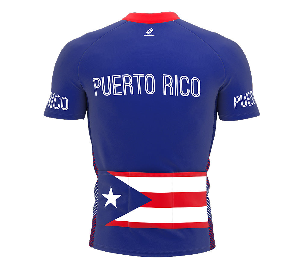 Puerto Rico  Full Zipper Bike Short Sleeve Cycling Jersey