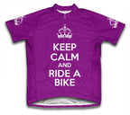 Keep Calm and Ride a Bike Purple Cycling Jersey