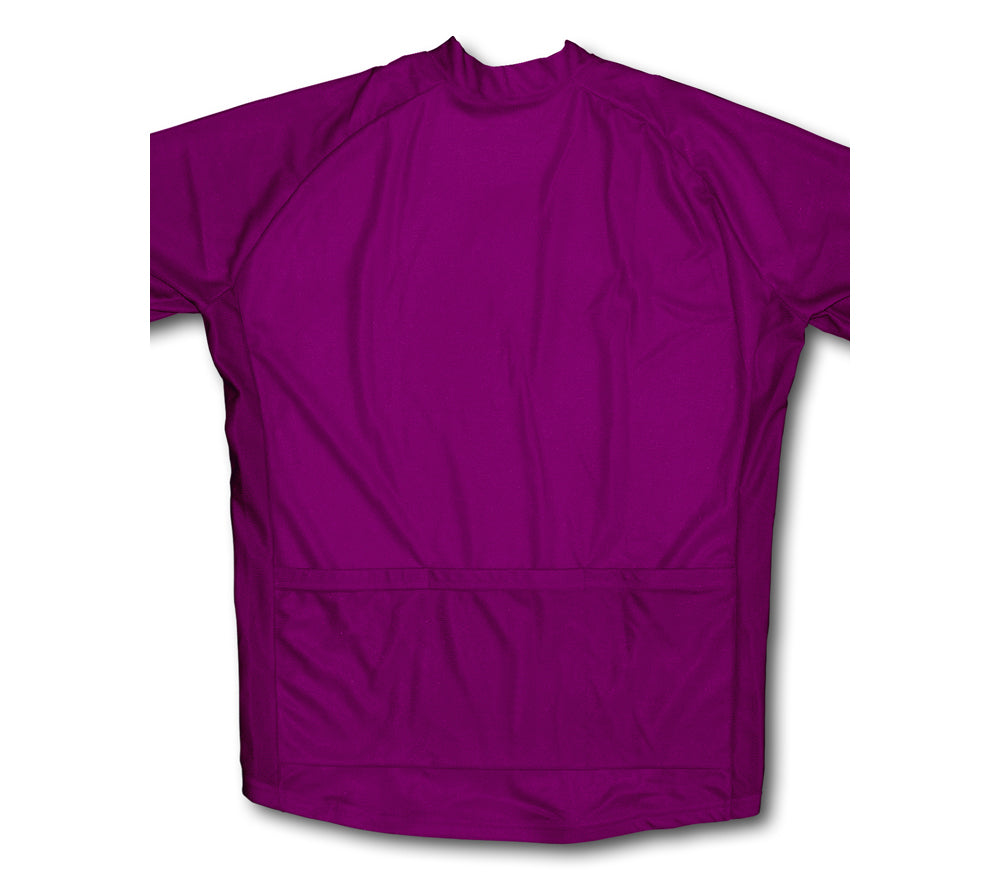 Keep Calm and Pedal On Purple Winter Thermal Cycling Jersey