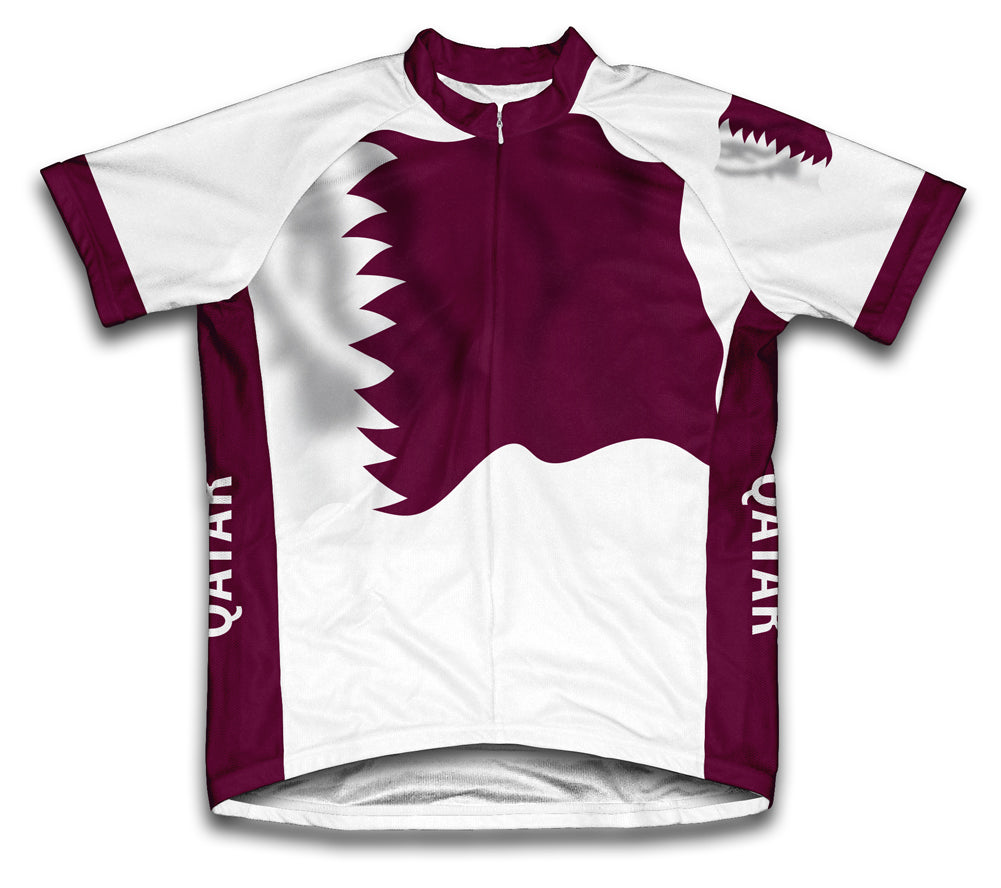 Qatar Flag Cycling Jersey for Men and Women