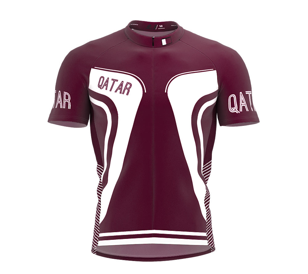 Qatar  Full Zipper Bike Short Sleeve Cycling Jersey