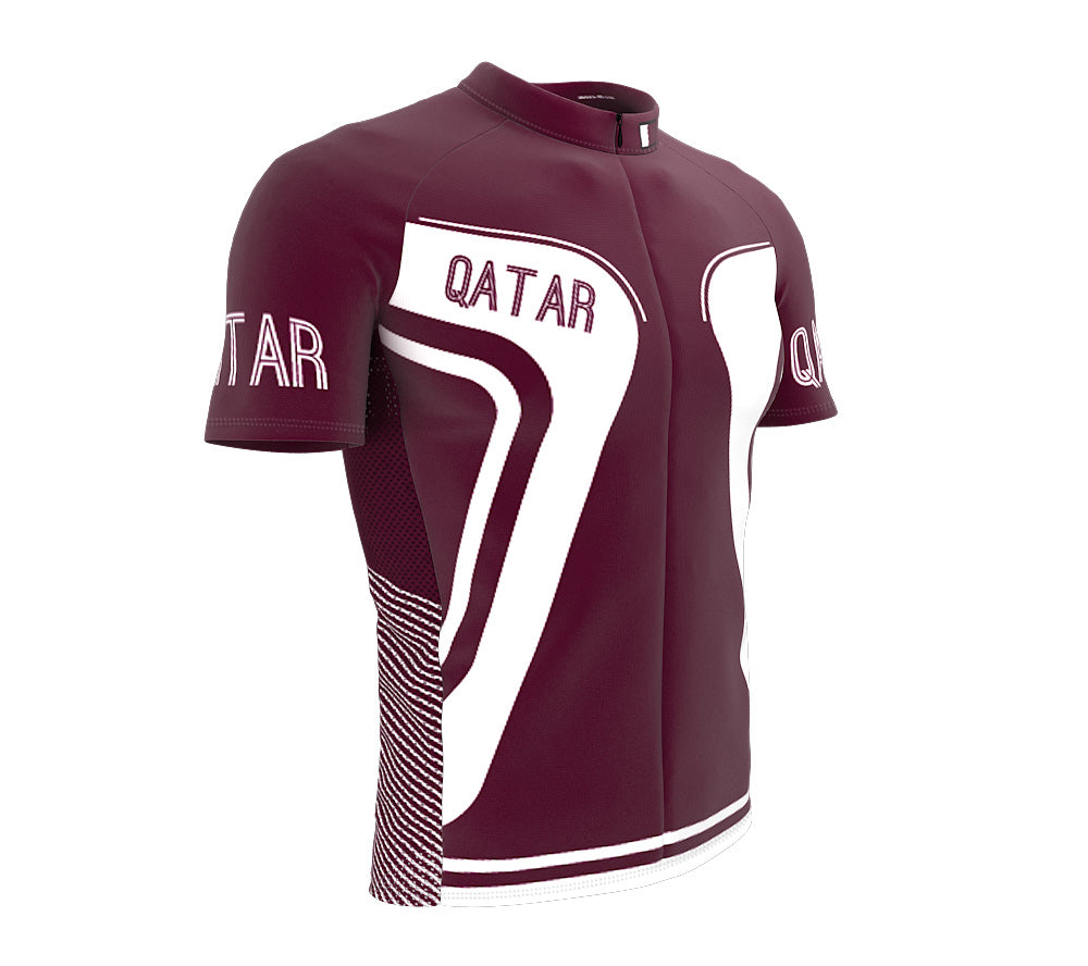 Qatar  Full Zipper Bike Short Sleeve Cycling Jersey