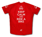 Keep Calm and Ride a Bike Red Cycling Jersey