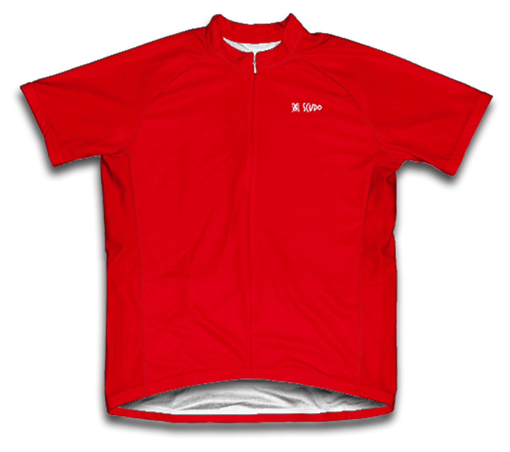 Red Short Sleeve Cycling Jersey for Men and Women