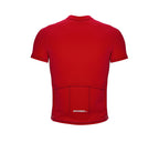 Chroma Contrast |  Short Sleeve Cycling Jersey Red - Black zip - Blue seam | Men and Women