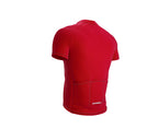 Chroma Contrast |  Short Sleeve Cycling Jersey Red - Black zip - Gray seam | Men and Women