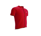 Chroma Contrast |  Short Sleeve Cycling Jersey Red - Black zip - Yellow seam | Men and Women