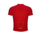 Chroma Contrast |  Short Sleeve Cycling Jersey Red - Black zip - Yellow seam | Men and Women