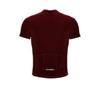 Chroma Contrast |  Short Sleeve Cycling Jersey Redwine - Black zip - Gray seam | Men and Women