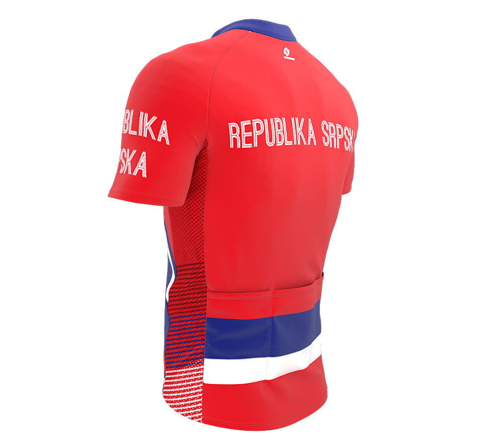 Republika Srpska  Full Zipper Bike Short Sleeve Cycling Jersey