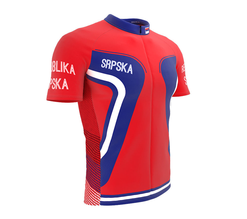 Republika Srpska  Full Zipper Bike Short Sleeve Cycling Jersey