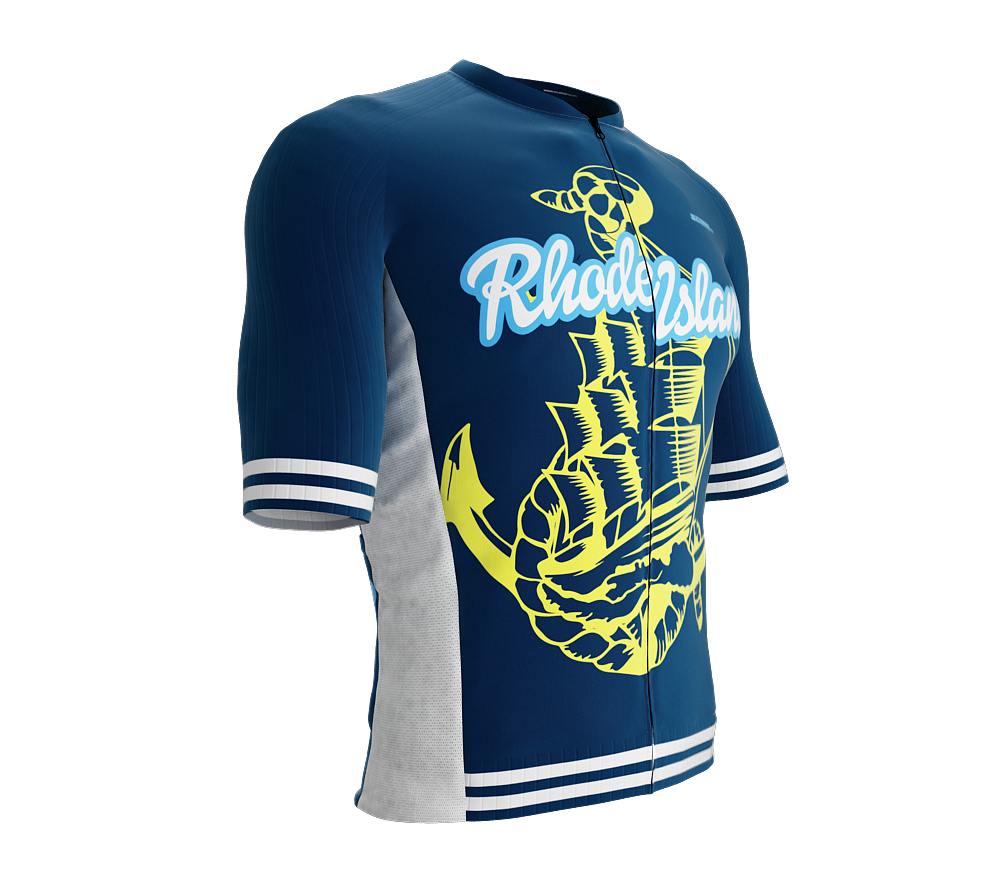 ScudoPro Pro-Elite Short Sleeve Cycling Jersey Rhode Island USA State Icon landmark symbol identity  | Men and Women