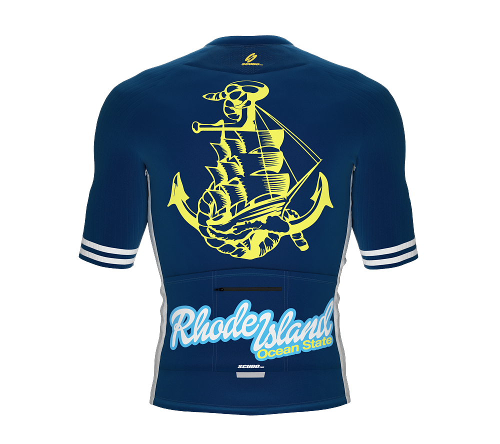 ScudoPro Pro-Elite Short Sleeve Cycling Jersey Rhode Island USA State Icon landmark symbol identity  | Men and Women
