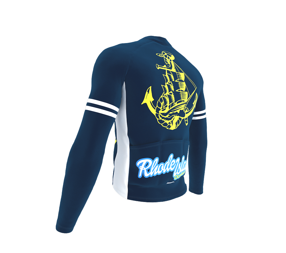 ScudoPro Pro Thermal Long Sleeve Cycling Jersey Rhode Island USA state Icon landmark identity  | Men and Women