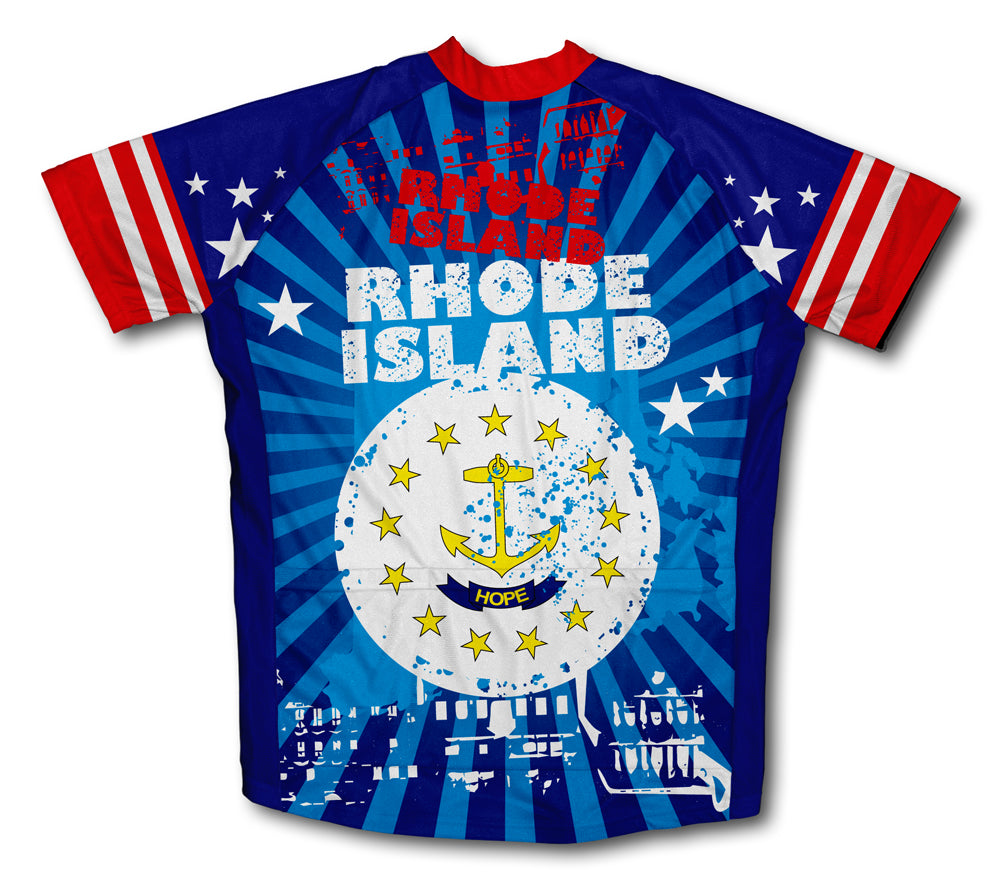 Rhode Island Short Sleeve Cycling Jersey for Men and Women