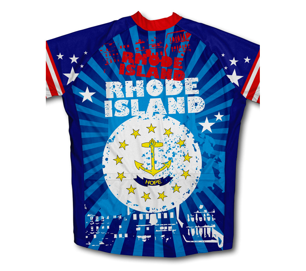 Rhode Island Short Sleeve Cycling Jersey for Men and Women