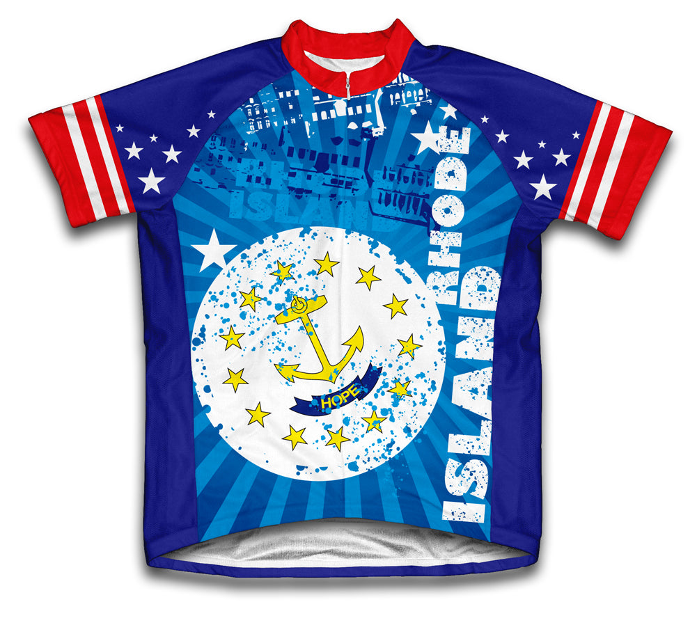 Rhode Island Short Sleeve Cycling Jersey for Men and Women