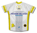 Rhode Island Flag Short Sleeve Cycling Jersey for Men and Women