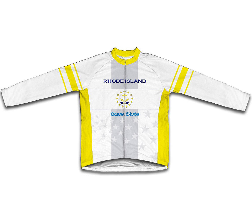 Rhode Island Flag Short Sleeve Cycling Jersey for Men and Women