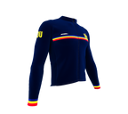 ScudoPro Pro Thermal Long Sleeve Cycling Jersey Country CODE Romania Blue | Men and Women