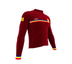 ScudoPro Pro Thermal Long Sleeve Cycling Jersey Country CODE Romania Vine | Men and Women