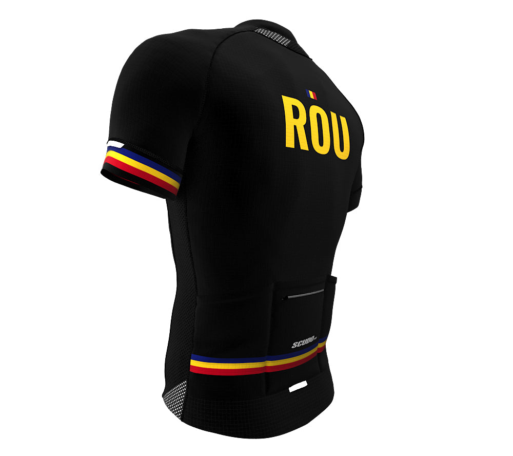 Romania Black CODE Short Sleeve Cycling PRO Jersey for Men and Women