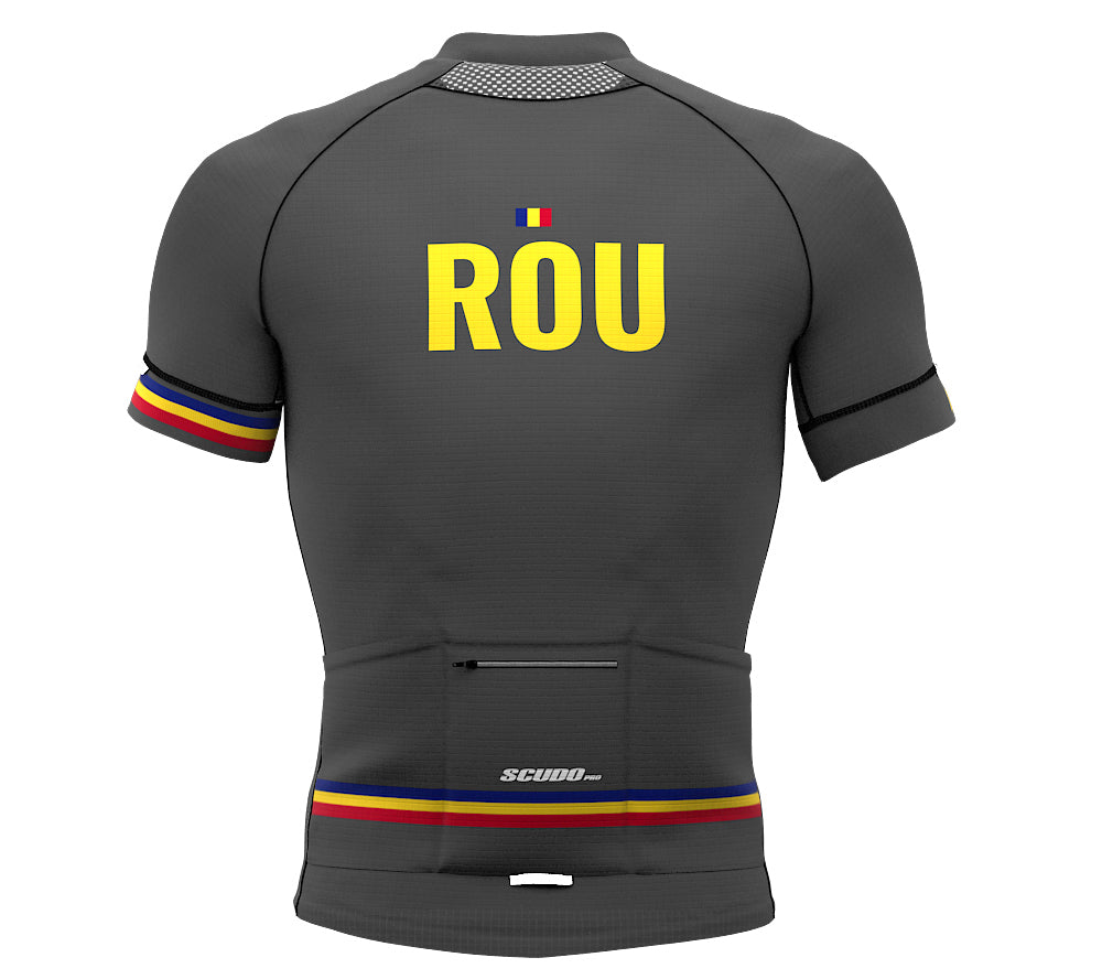 Romania Gray CODE Short Sleeve Cycling PRO Jersey for Men and Women