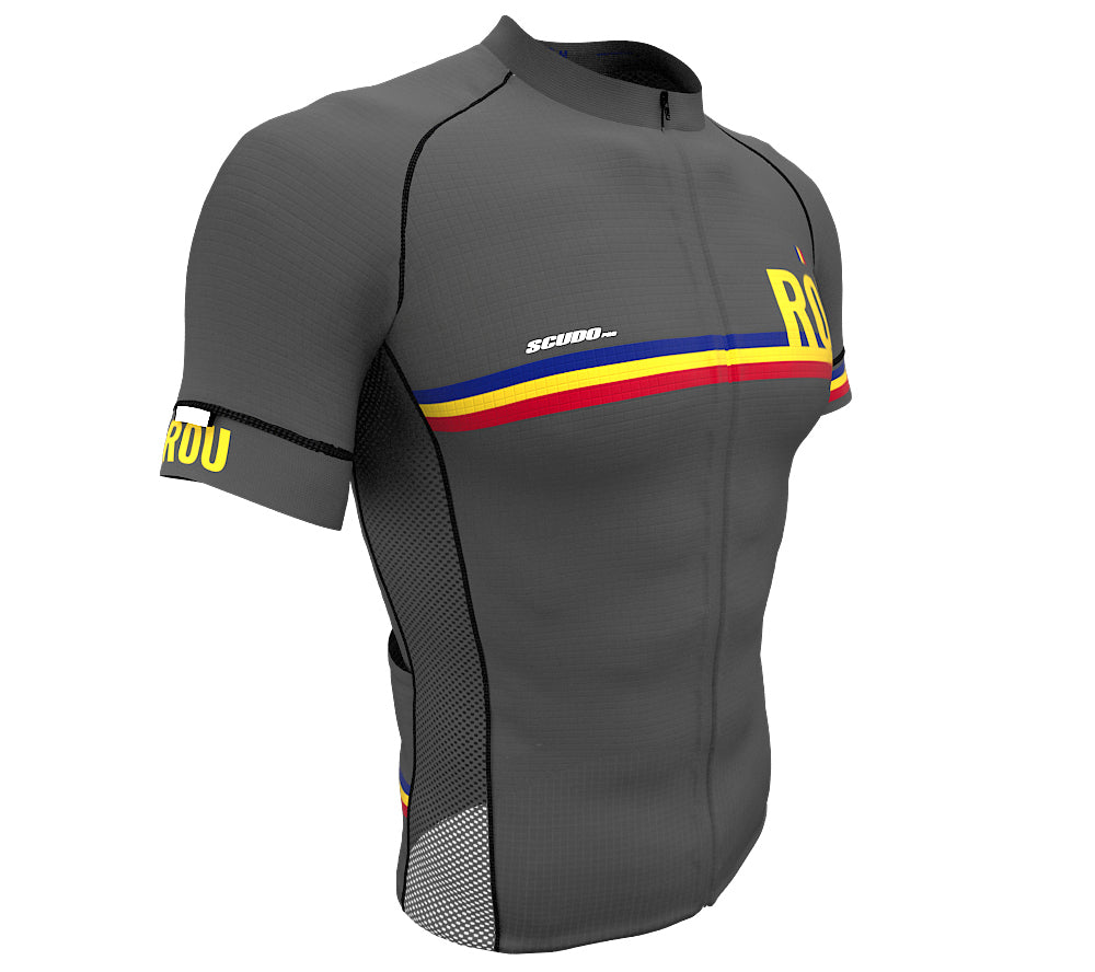 Romania Gray CODE Short Sleeve Cycling PRO Jersey for Men and Women