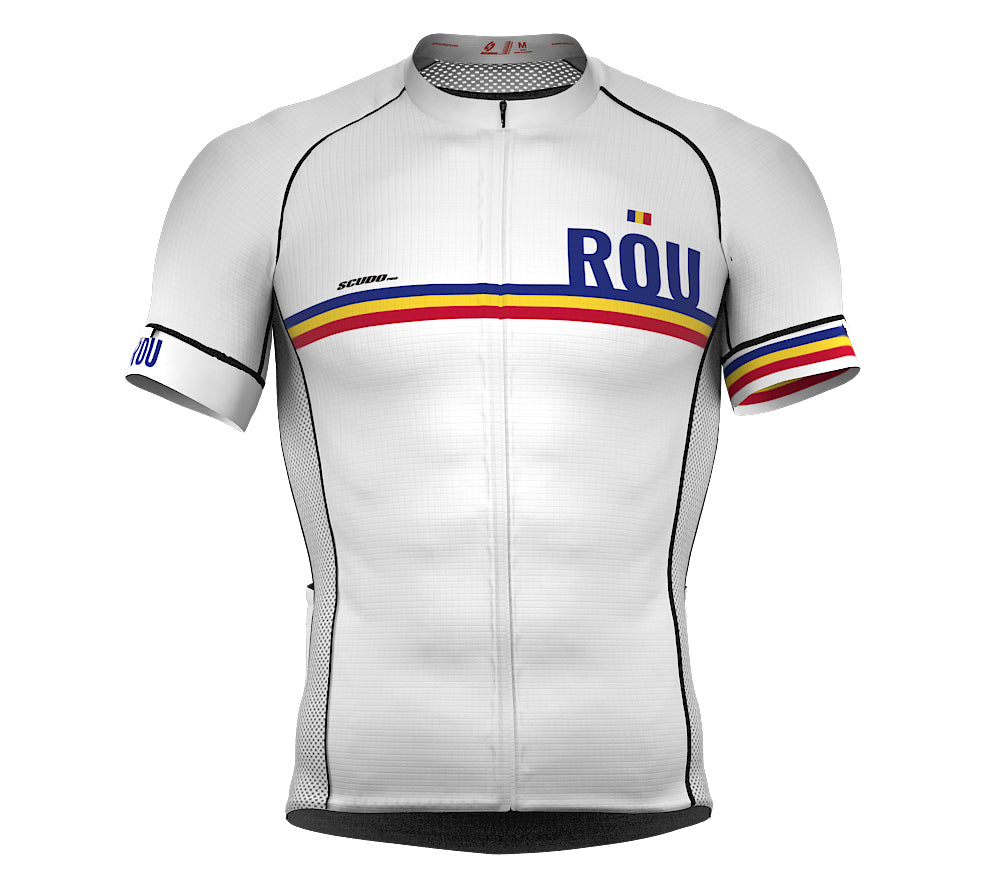 Romania White CODE Short Sleeve Cycling PRO Jersey for Men and WomenRomania White CODE Short Sleeve Cycling PRO Jersey for Men and Women