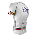Romania White CODE Short Sleeve Cycling PRO Jersey for Men and Women