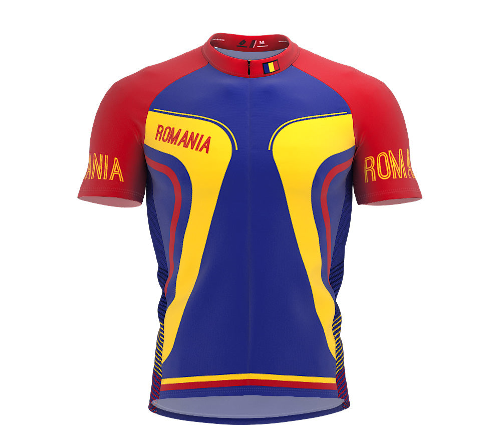 Romania  Full Zipper Bike Short Sleeve Cycling Jersey