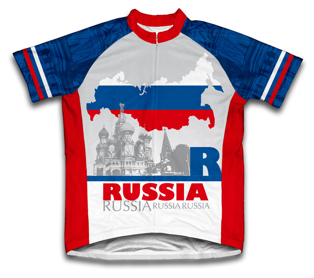 Russia Short Sleeve Cycling Jersey for Men and Women