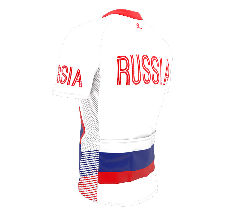 Russia  Full Zipper Bike Short Sleeve Cycling Jersey
