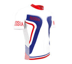 Russia  Full Zipper Bike Short Sleeve Cycling Jersey