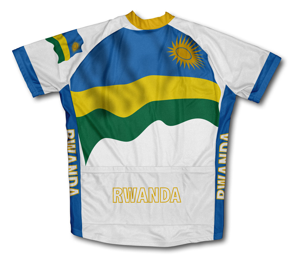 Rwanda Flag Cycling Jersey for Men and Women