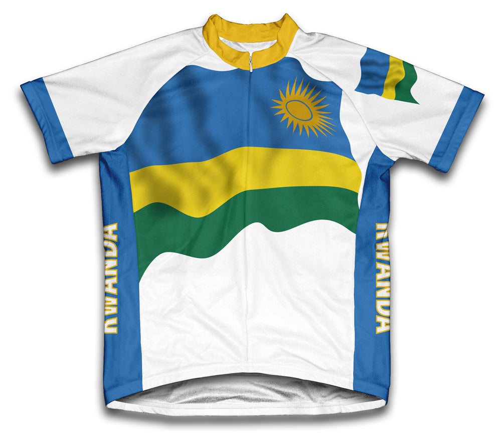 Rwanda Flag Cycling Jersey for Men and Women