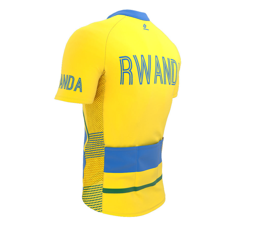 Rwanda  Full Zipper Bike Short Sleeve Cycling Jersey