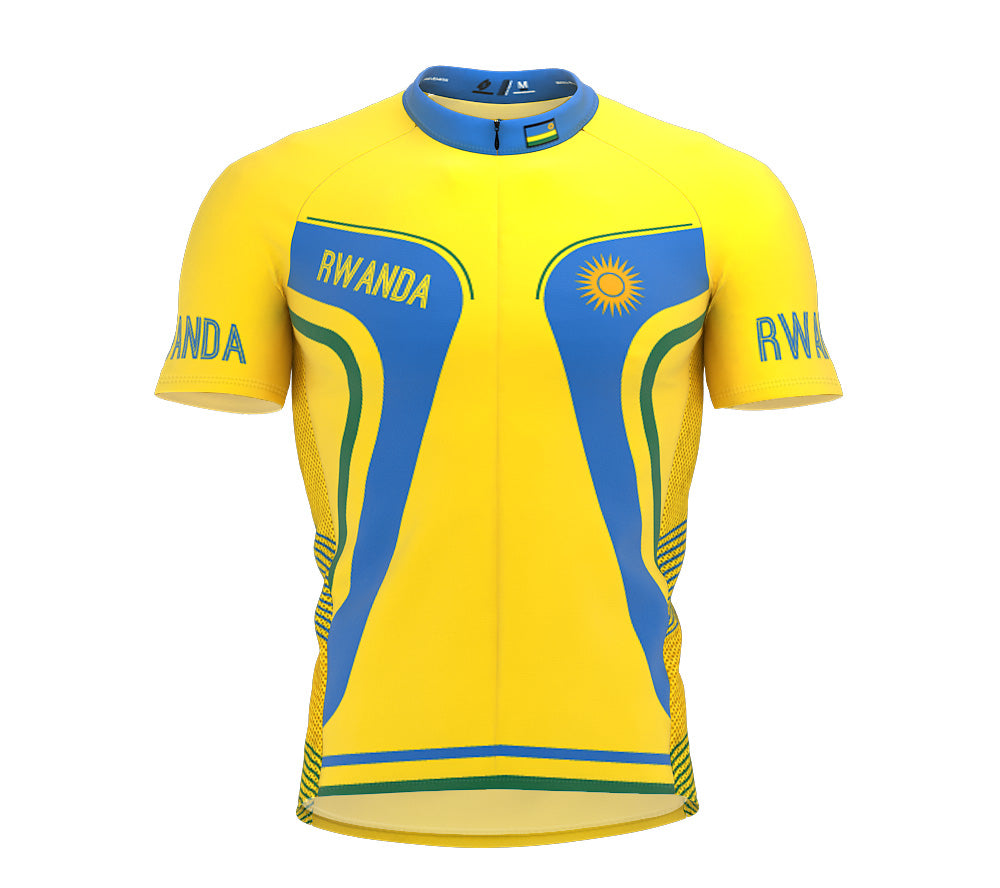 Rwanda  Full Zipper Bike Short Sleeve Cycling Jersey
